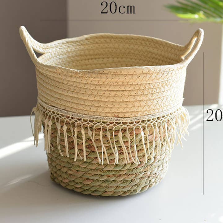 Rattan Woven Straw Natural Plant Basket Plant Flower Pot (Copy) (Copy) (Copy) for wholesale by Ailly's garden