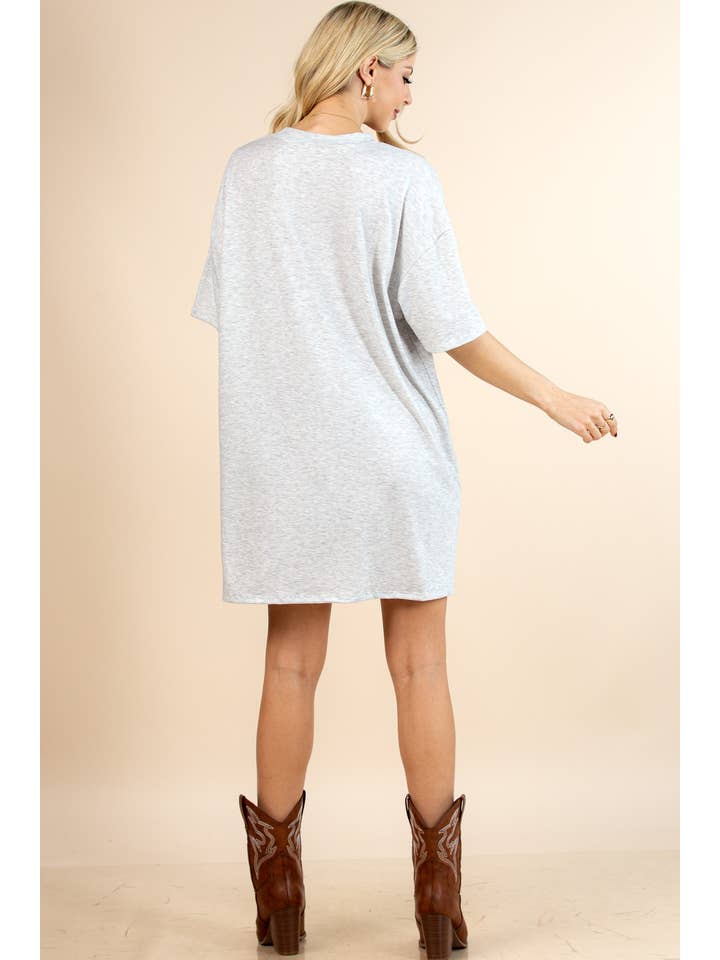 Nylon Apparel - Vendita all'ingrosso Vestito - Donna - AV1202-6380-Tish Nashville Rodeo Stampa Abito T-Shirt2