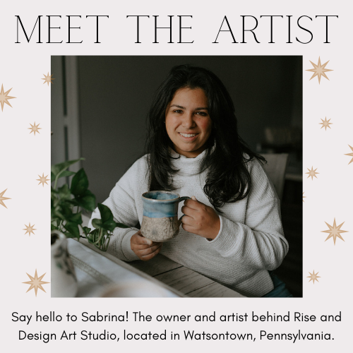 Rise and Design Art Studio - Wholesale Coffee Mug - Flower Textured Green Mug – Handmade Ceramic (12-16 oz)1