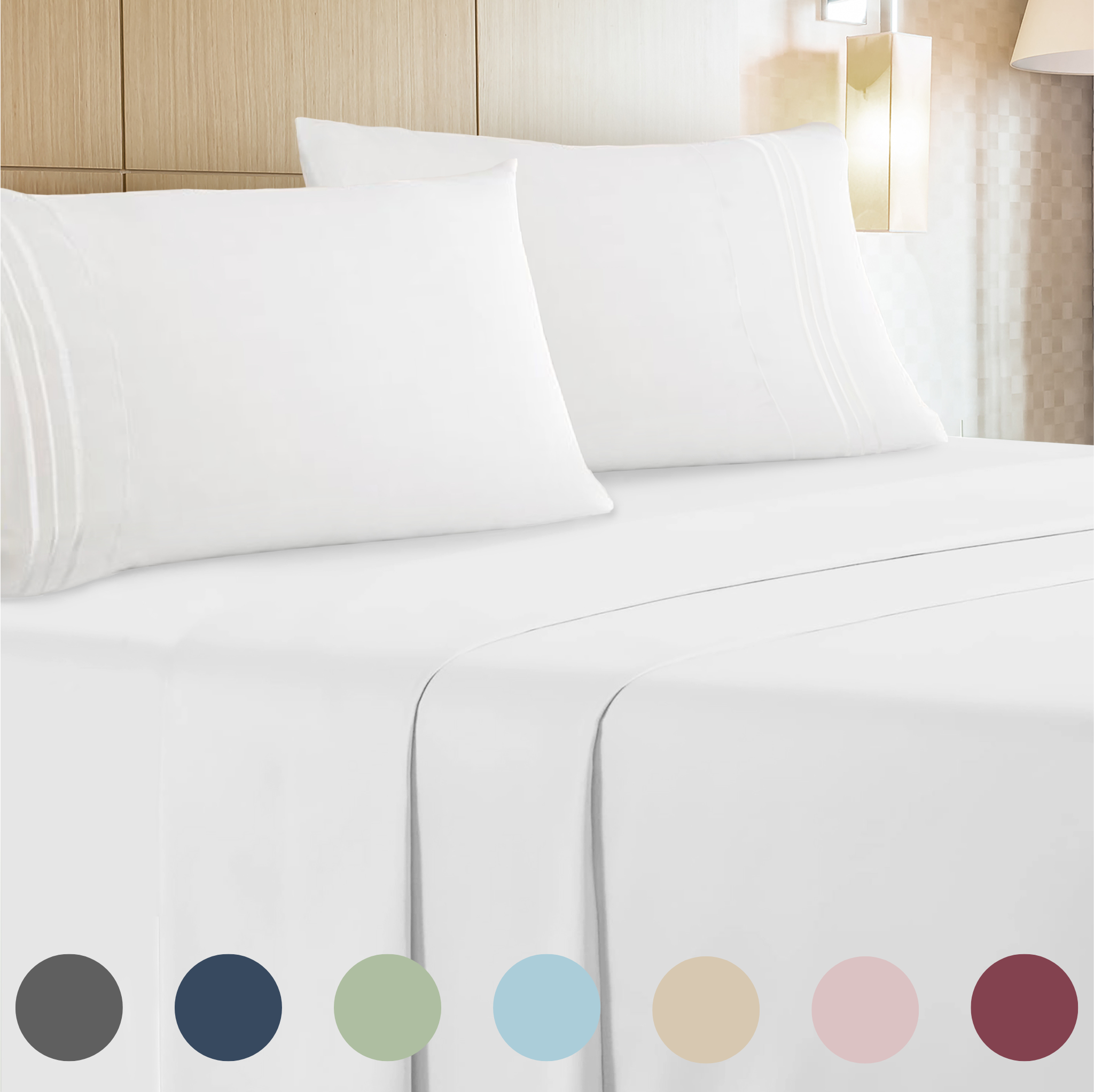 Leluxe Home - Wholesale Sheet Set - 1800 Series Premium Ultra soft 4 Pc Microfiber Sheet Set2