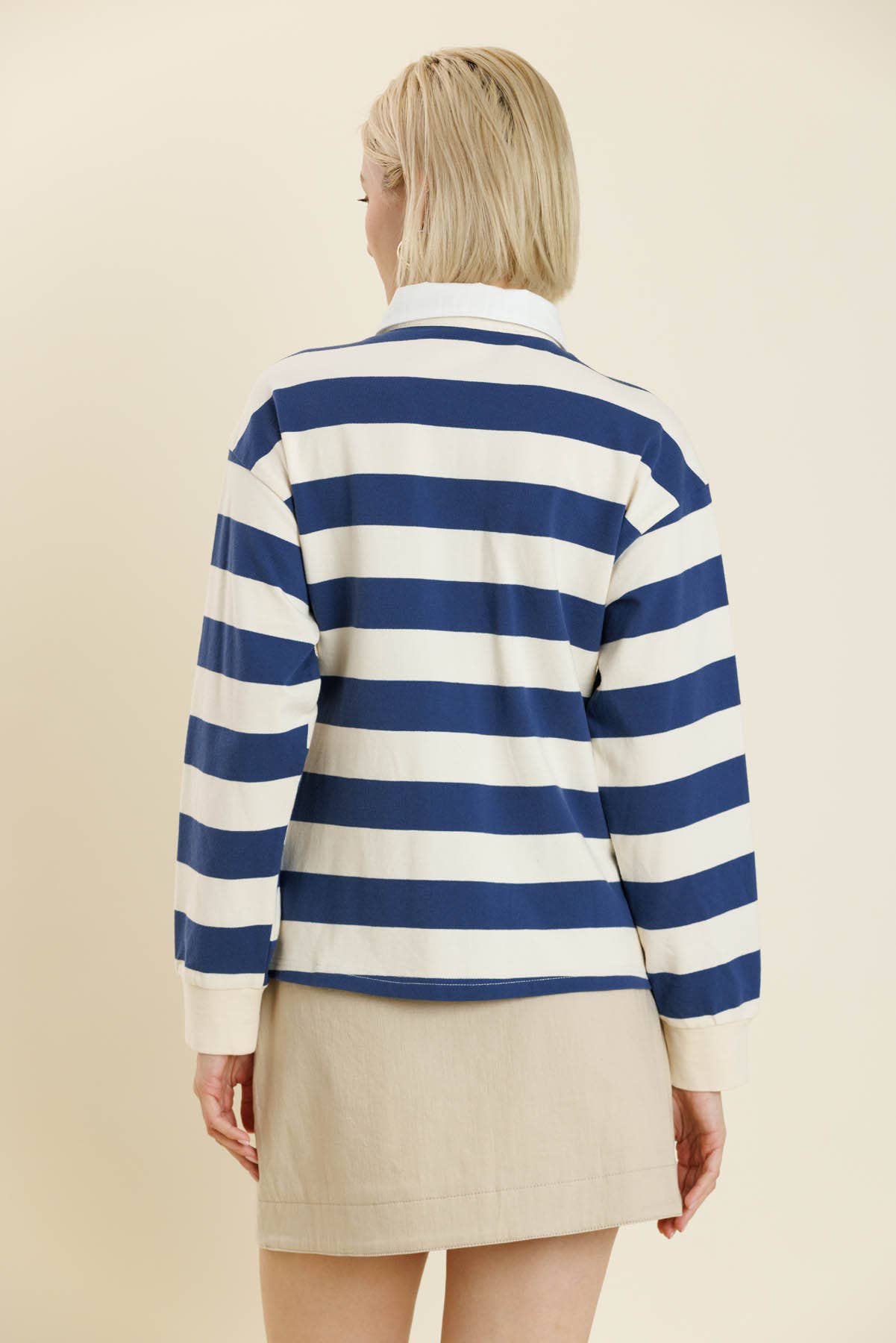 Aureum - Wholesale Blouse - Women's - AT2206 - STRIPED RUGBY SHIRT2