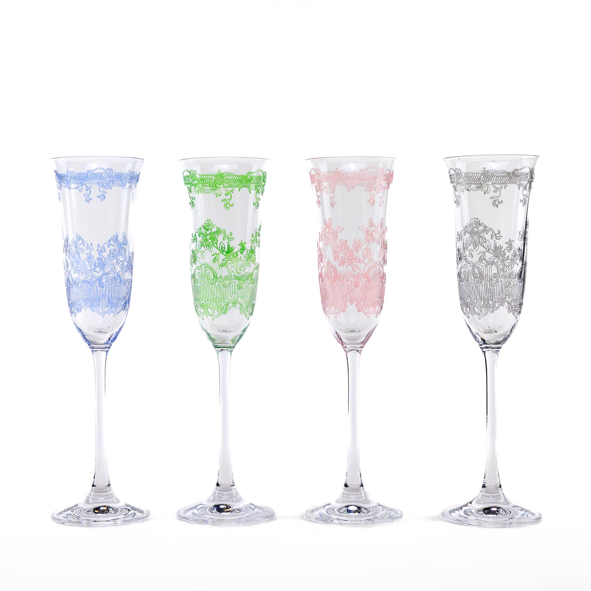 Arte Italica & Crown Linen Designs – wholesale Champagne flute – Giardino Flute9