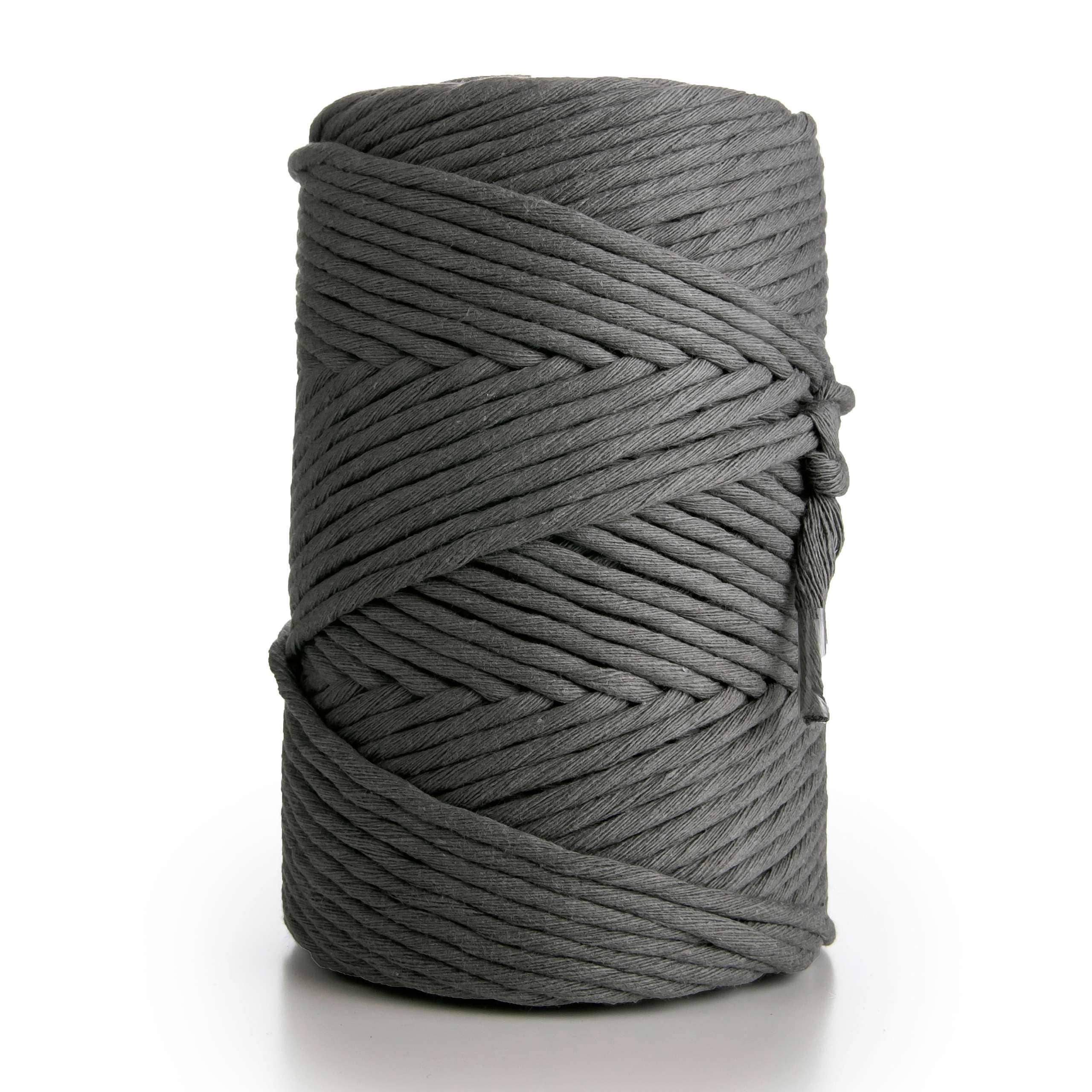 MB Cordas - Wholesale Craft Supplies - 3mm Single Strand Twisted 500g Cotton Cord DARK GRAY1