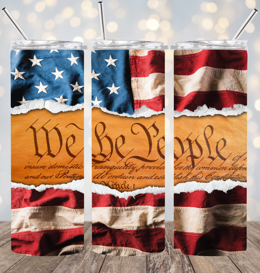 Your Custom Sports - Wholesale Insulated Mug/Tumbler - 20oz Stainless Steel Tumbler - We the People6