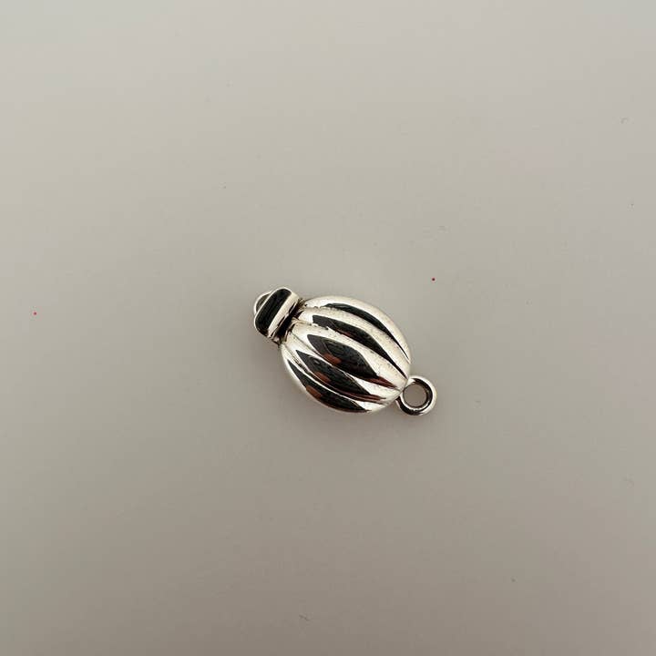 Purity Beads - Wholesale Clasp - Sterling Silver Box Clasp | 1 Set of Ladybug Shaped Box Clasp | one loop & two loop Silver Clasp | 925 Silver Clasp | Size: 19 X10mm5