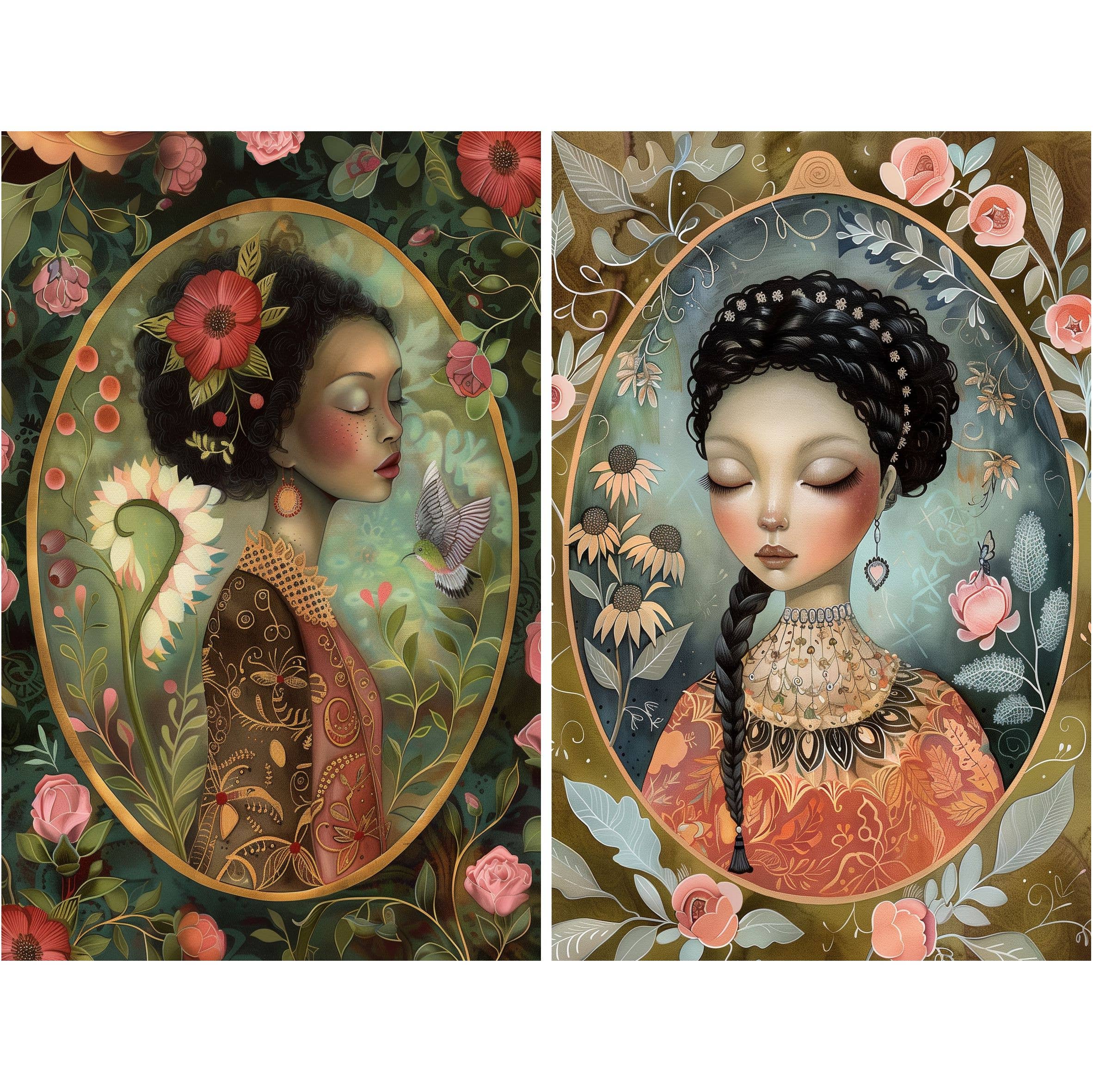 Craft Kreatively - Wholesale Craft Supplies - Ladies Cameo Decoupage Rice Paper - A4 - 6pc – Crafts1