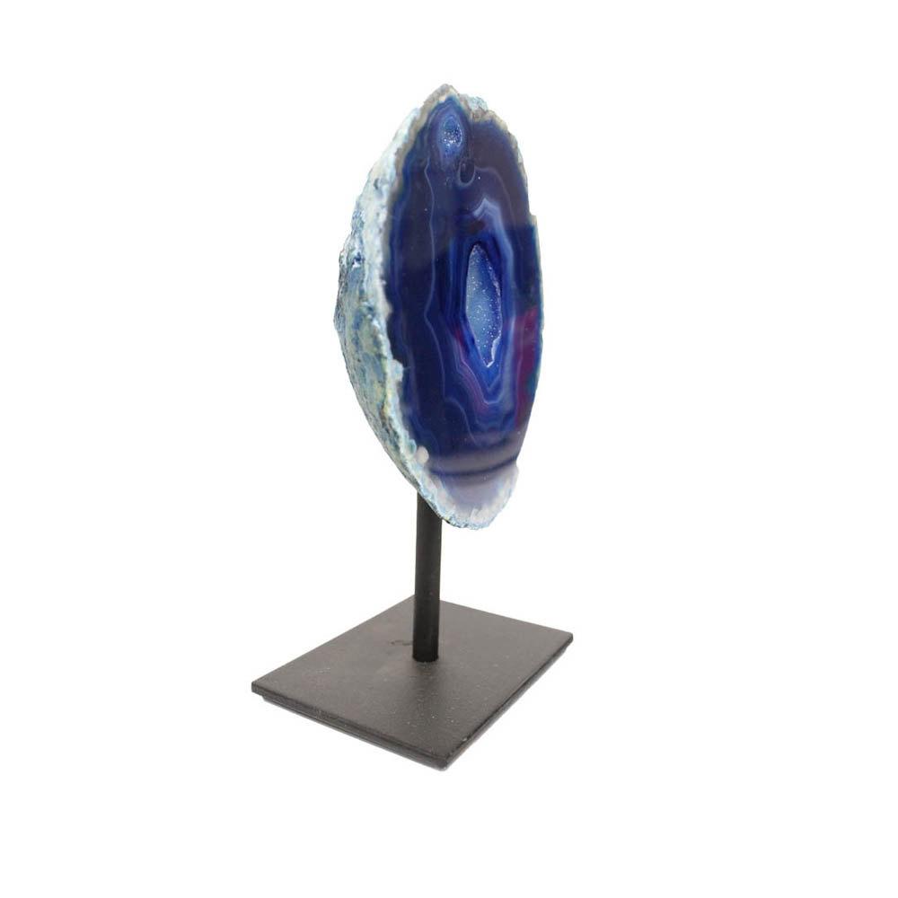 Rock Paradise - Wholesale Decorative Tabletop Object - Agate Geode Crystal Druzy Rock on Metal Base Home Decor11