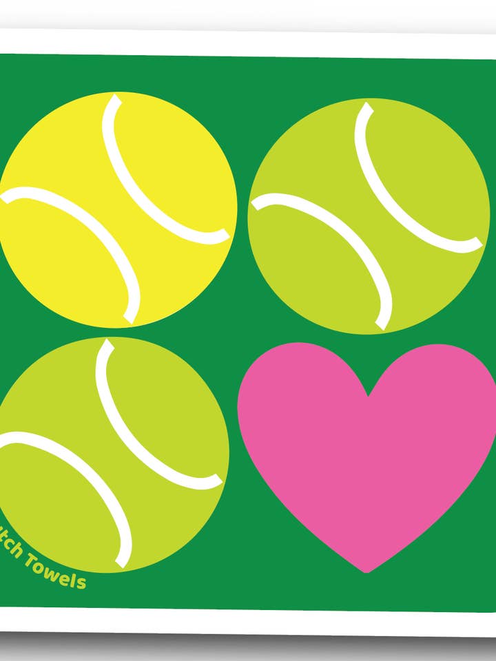 Love Tennis Sticker for wholesale by Clutch Towels