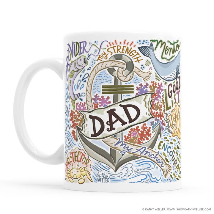 Kathy Weller Art+Ideas - Wholesale Coffee Mug - Dad Ocean-Themed Mug3