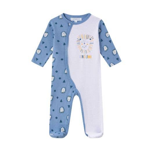 BLAUW King Of Leon jongenspyjama met voetjes voor groothandel op Faire3