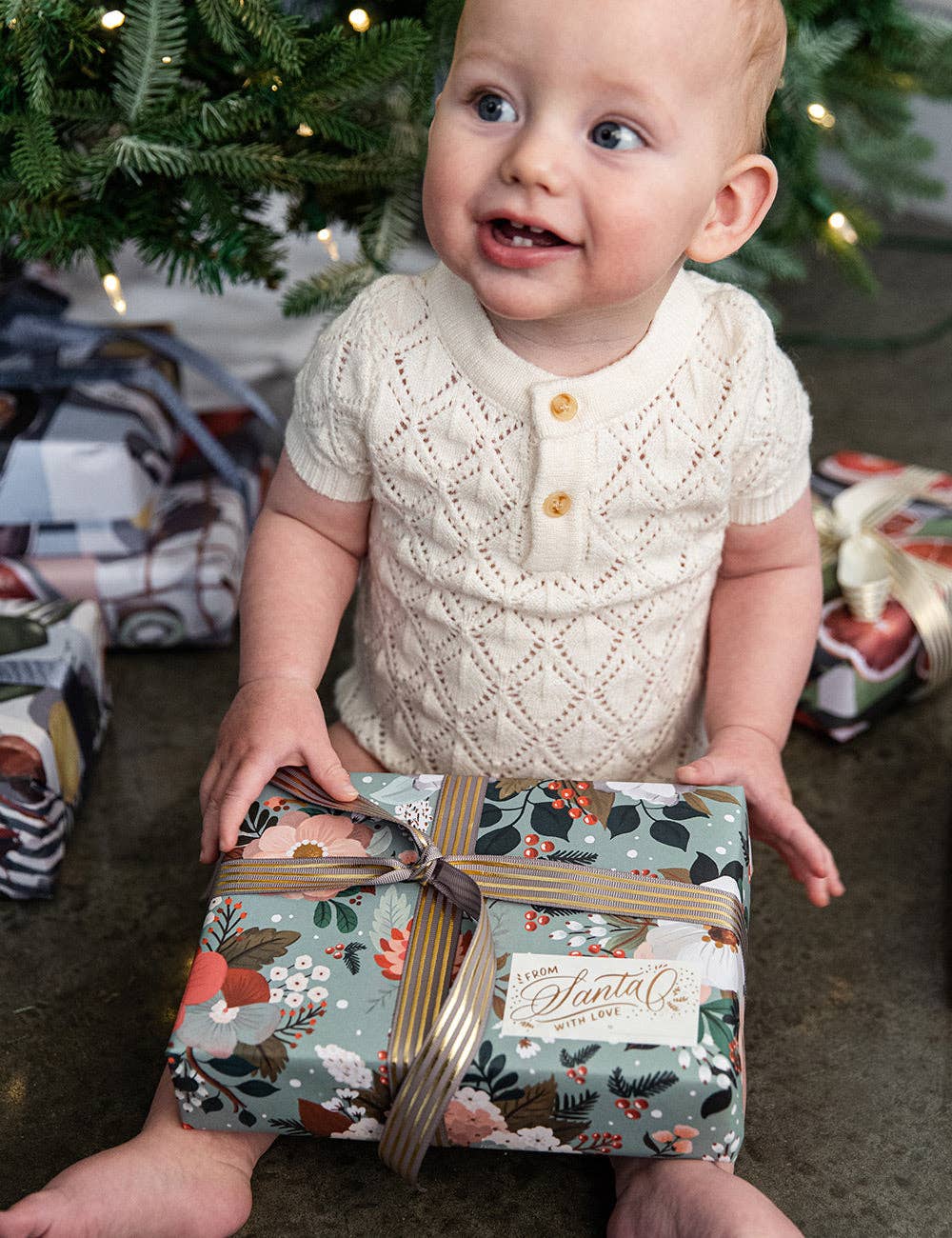 Bespoke Letterpress - Wholesale Flat Wrap - Christmas Ornaments / Floral Fields 6pk Gift Wrap20