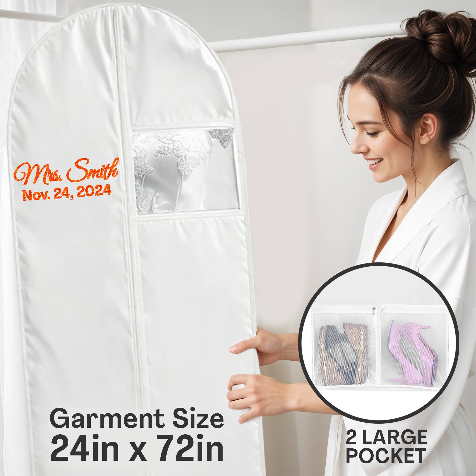 Gradzo – wholesale Garment bag – unisex – Personalized Garment Hanger for Wedding Dresses & Tuxedos11