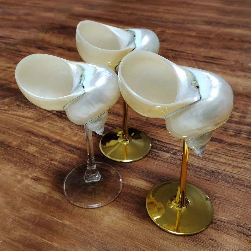 Kiyo Home – Großhandel Trinkglas/Tasse – Seashell-Gläser-Set aus 4 | Cocktailglas | Margarita-Glas4