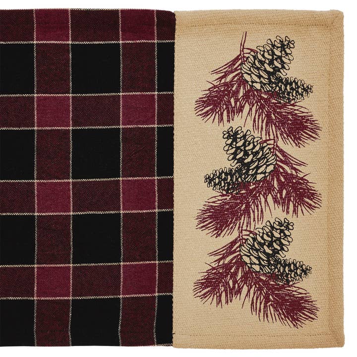 VHC Brands - Wholesale Table Runner - Connell Pinecone Runner 12x60