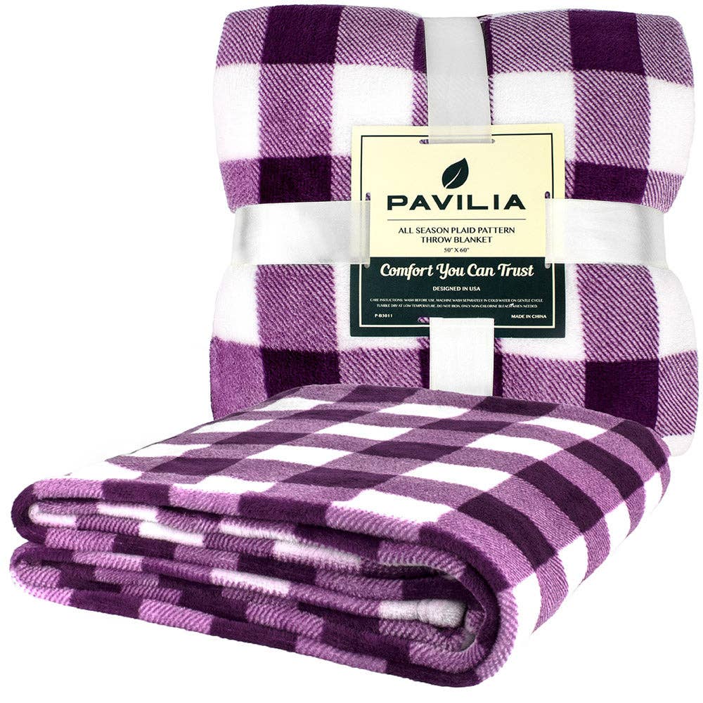 Pavilia – Engroshandel Tæppe – Rutemønstret fleeceplaid i microfiber30