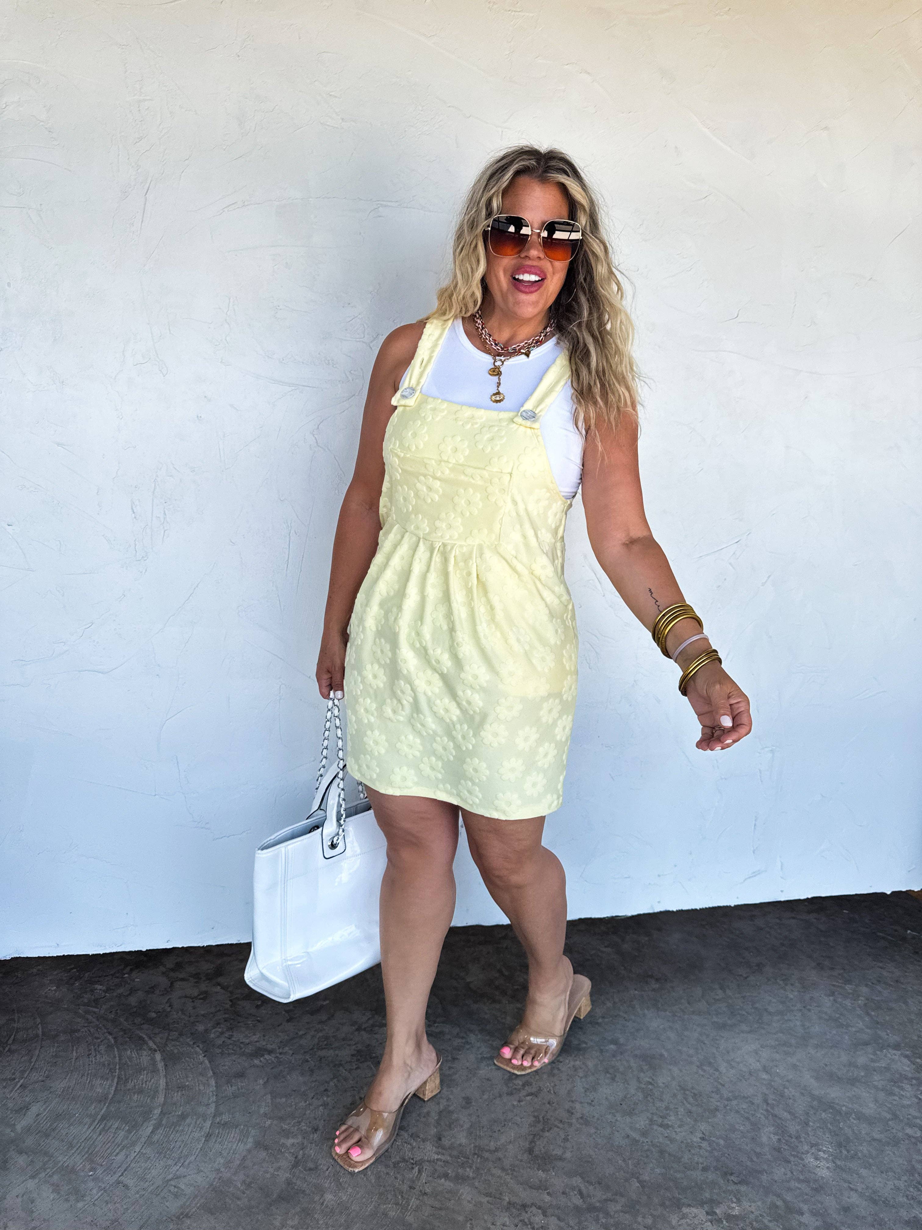 BLAKELEY - Wholesale Overalls - Women's - SUNSHINE & DAISIES OVERALL DRESS4