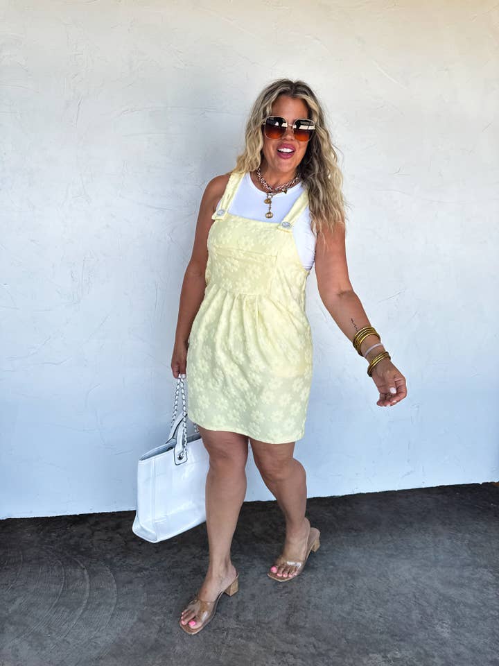 BLAKELEY - Wholesale Overalls - Women's - SUNSHINE & DAISIES OVERALL DRESS4