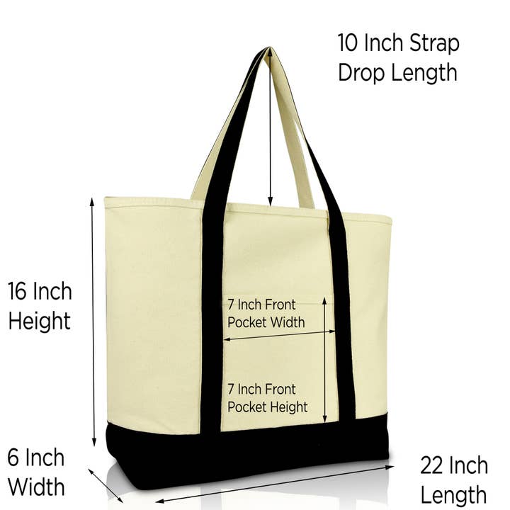 Dalix - Wholesale Grocery/Shopping Bag - DALIX 22" Shopping Tote Bag in Heavy Cotton Canvas