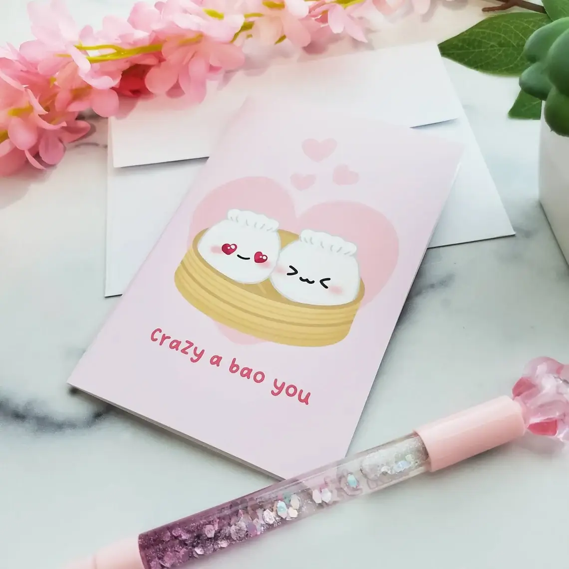 Muijistudio - Wholesale Love Card - Crazy A Bao You Greeting Card, Bao card, cute love card3