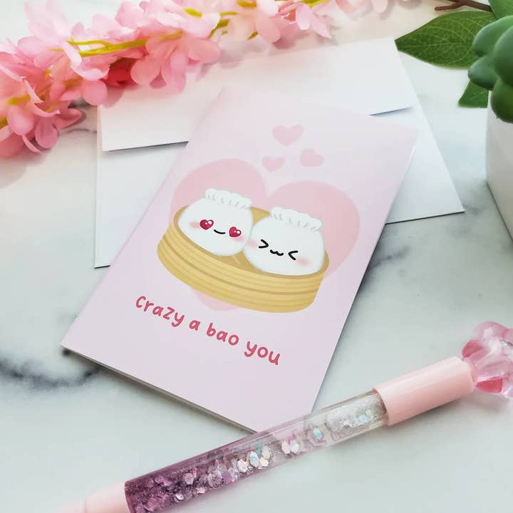 Muijistudio - Wholesale Love Card - Crazy A Bao You Greeting Card, Bao card, cute love card3