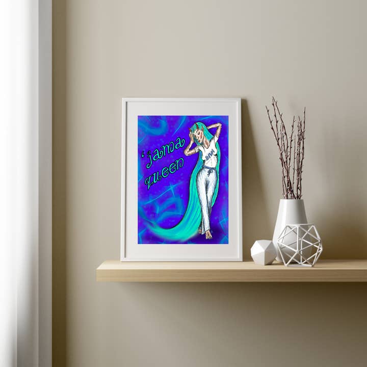 Hannah Kate Makes - Wholesale Art Print - The 'Jama Queen Art Print - Pyjama Princess - A5 Unframed10