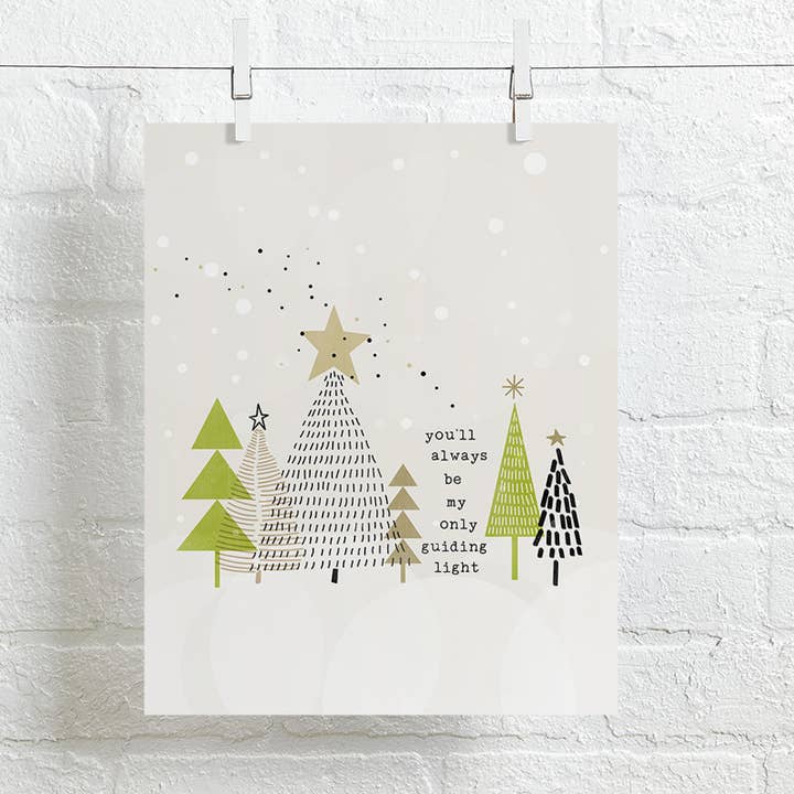 Mumford & Sons | Guiding Light holiday decor song lyric art for wholesale by Lyrical Artworks