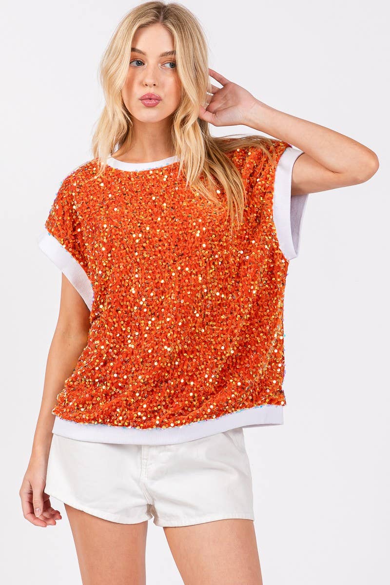 Sewn and Seen - Wholesale Blouse - Dames - FLUWELEN PAILLETTENTOP21