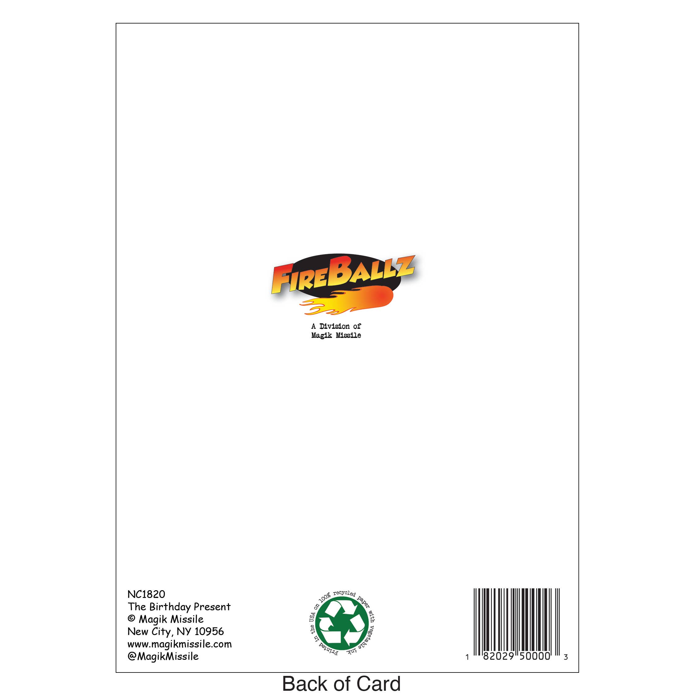 Magik Missile - Wholesale Birthday Card - "Birthday Present" - Birthday Card1