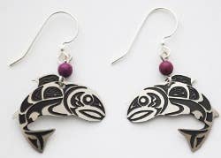 Semaki & Bird - Venta al por mayor Pendientes colgantes - Pendientes Alaska Salmon - plata2