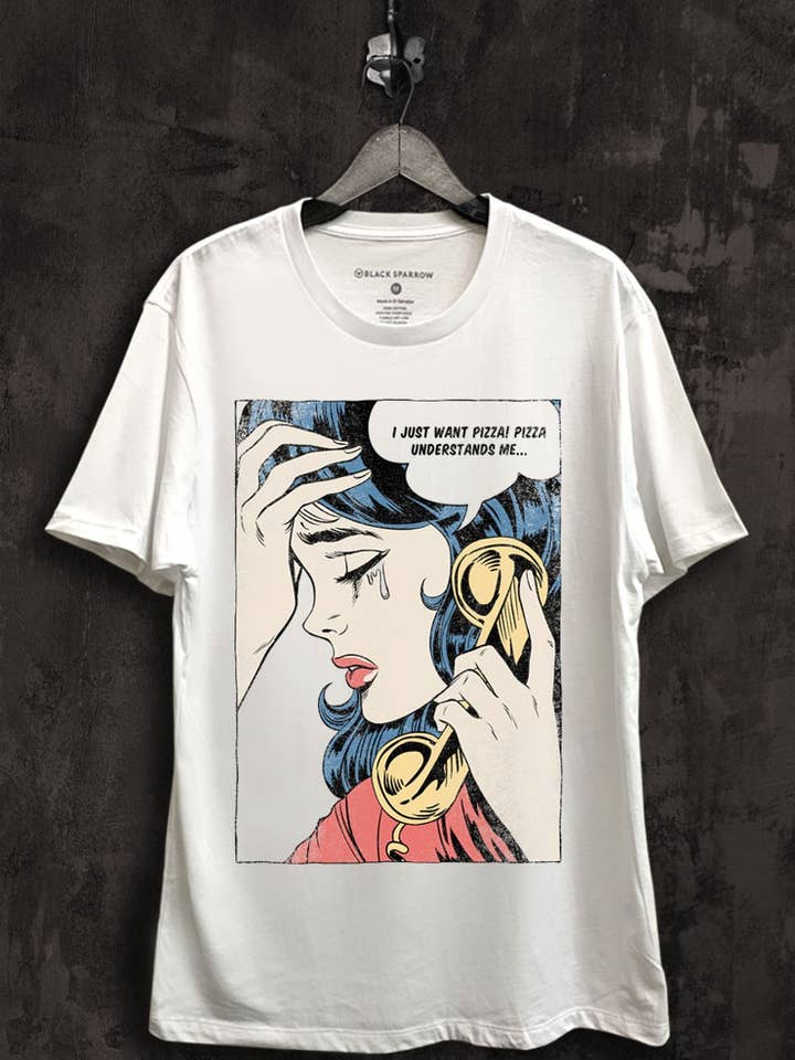 Pizza Understands Me Girl Graphic Top for wholesale by Lotus Fashion Collection