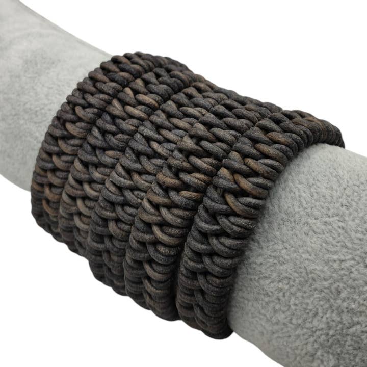 Arizona Style Oval Braided -15*5mm- Vintage Grey for wholesale by Sun Enterprises B.V.