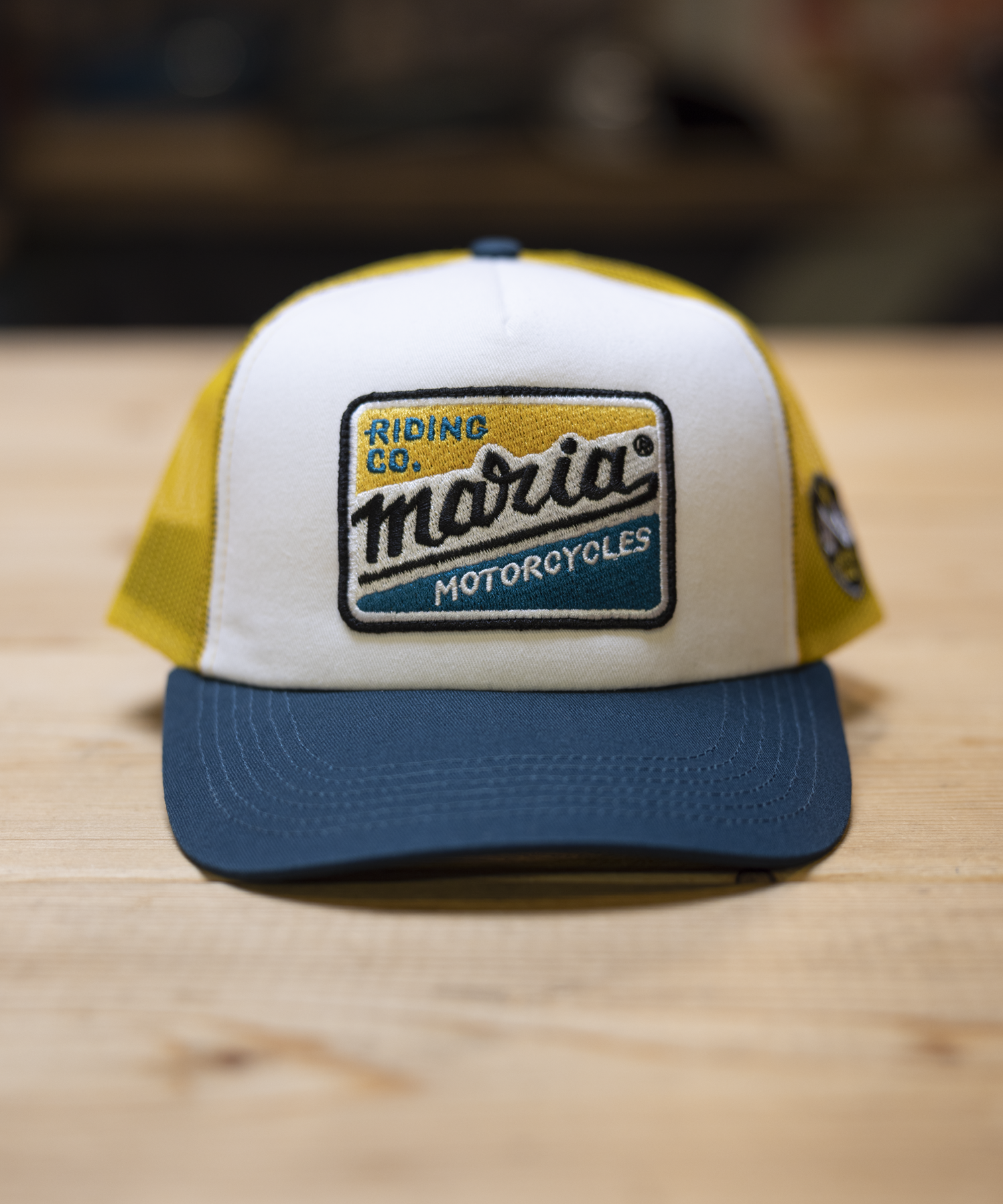 Maria Riding Company - Wholesale Trucker Hat - Unisex - Yellow Trucker Cap - Sunset Race1