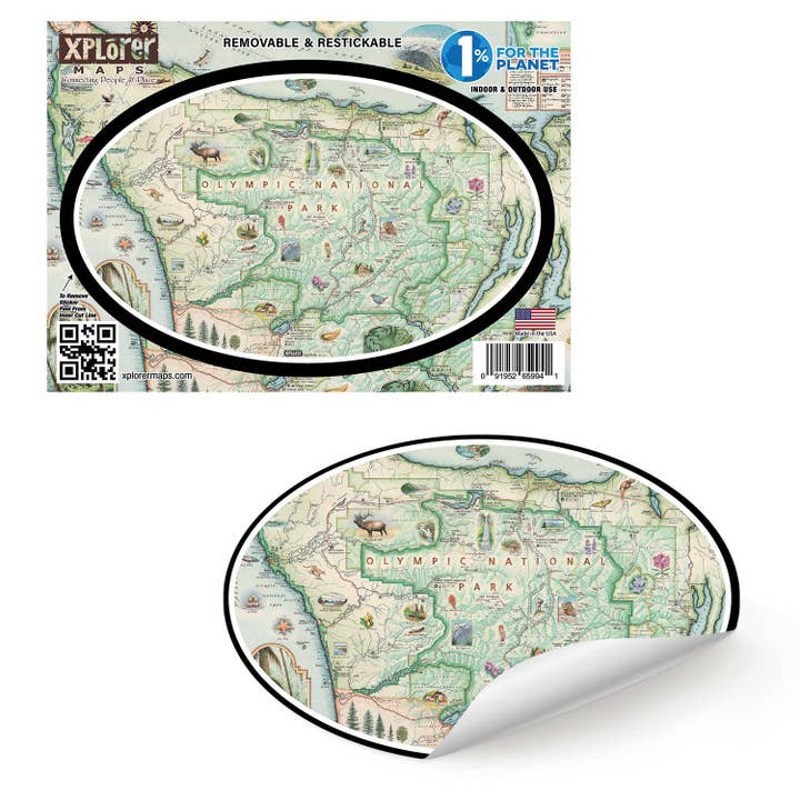 Pegatinas con mapas del Parque Nacional para venta al por mayor de XPLORER MAPS