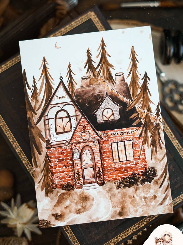 Hälsningskort tegelhus för wholesale av FuchsMaedchen