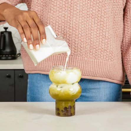 Tea Drops - Wholesale Drinking Glass/Cup - Milk Carton Shaped Glassware