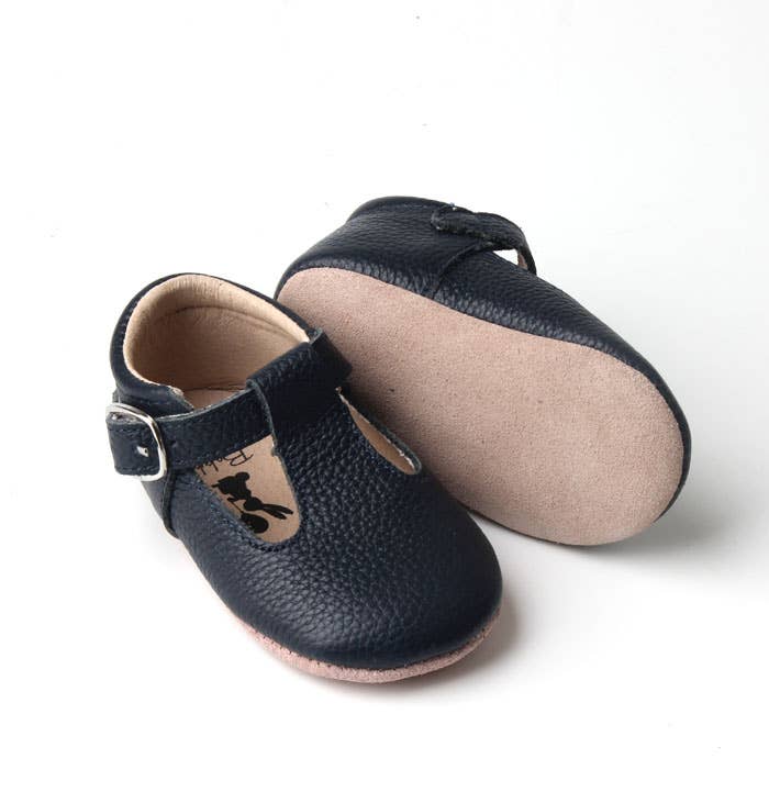 Babyboo Paris – wholesale Sandaler - Baby – Mörkblå läder-salomésandaler med mjuka sulor2