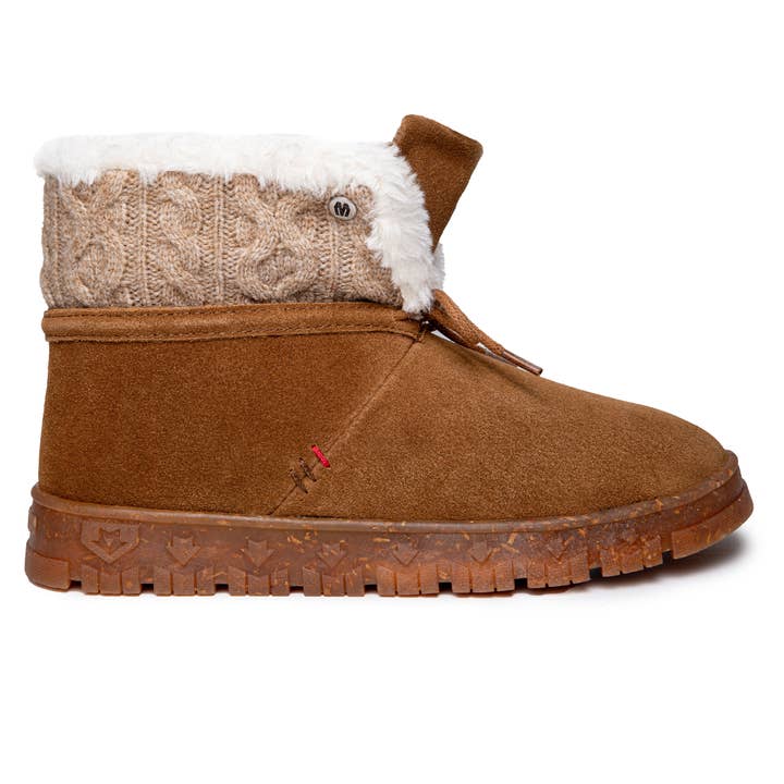 Minnetonka - Wholesale Booties - Women's - Women's Norean Suede Knit Pile Lined Platform Bootie