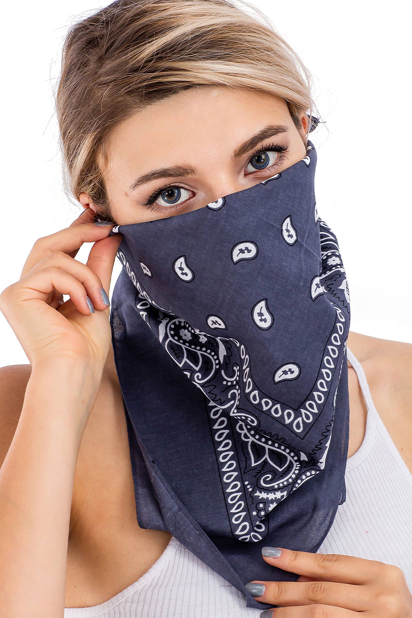 Cap Zone – Engroshandel Bandana - Dame – Klassisk firkantet bandana i bomuld med paisleyprint37