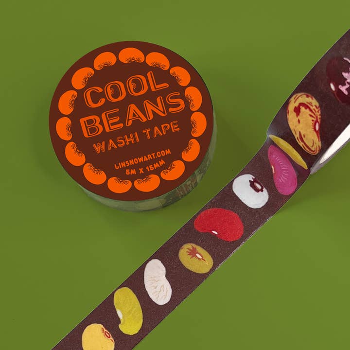 Ruban Washi Cool Beans pour la vente par Lin Snow Art