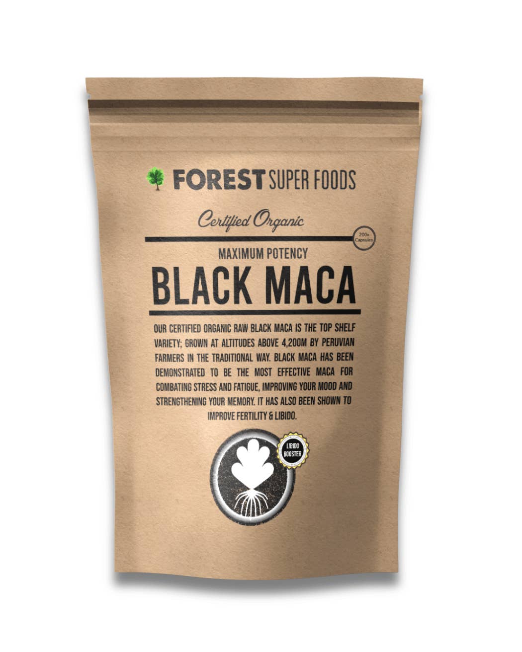Forest Super Foods - Wholesale Oral Supplement/Vitamin - Certified Organic Black Maca Capsules