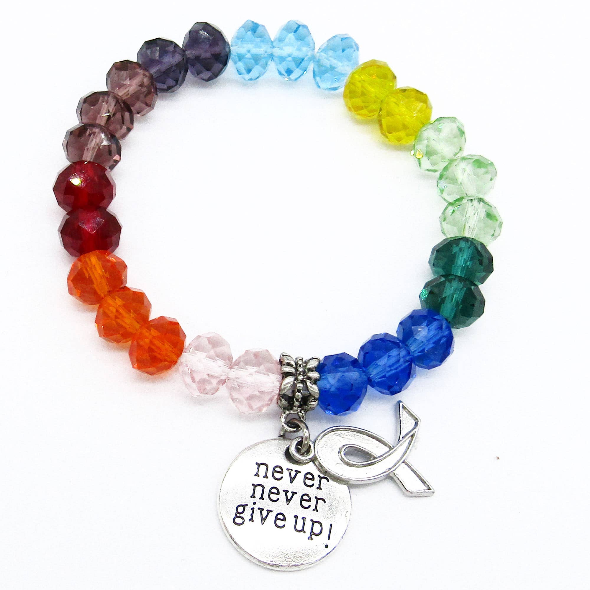 Fiona Accessories – wholesale Charm/dangle bracelet – Multicolor Cancer Awareness Bracelet For Women Survivors0