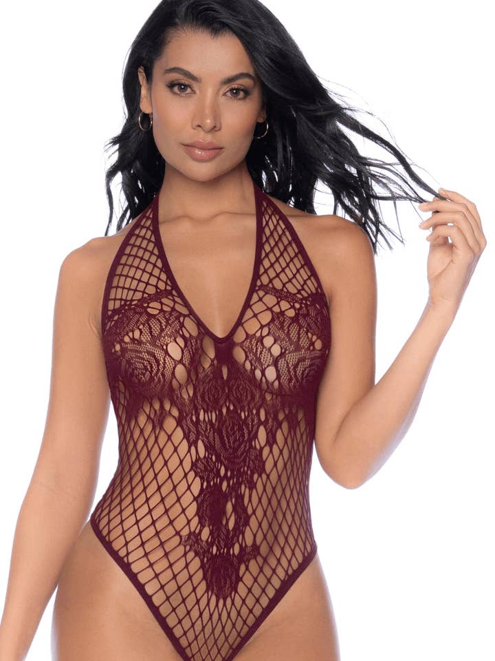 Cherry Color Fishnet Body String - Mal1115Chry for wholesale by Mapalé