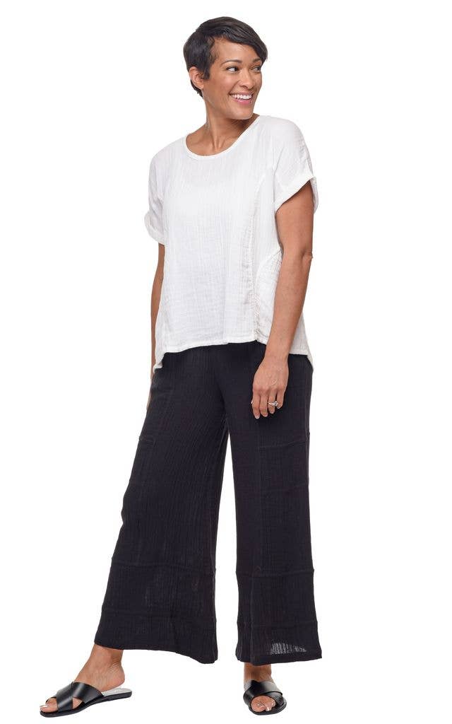 Tulip Clothing – T-shirt – Mulher por atacado – VCG655 Top de Destino em Branco*4