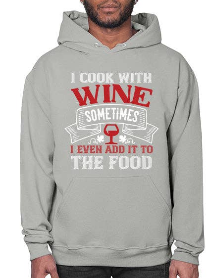 Je cuisine parfois avec du vin 1085# - vin - Sweat à capuche pour la vente par tshirt unlimited