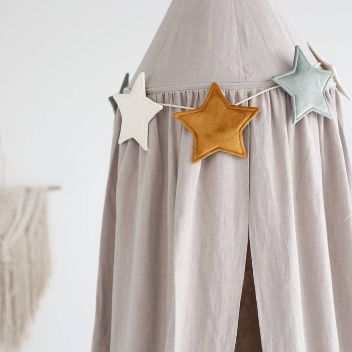 BABYLY - Wholesale Bed Canopy - Kids & Baby - linen canopy/ linen baldachin (3 colours)