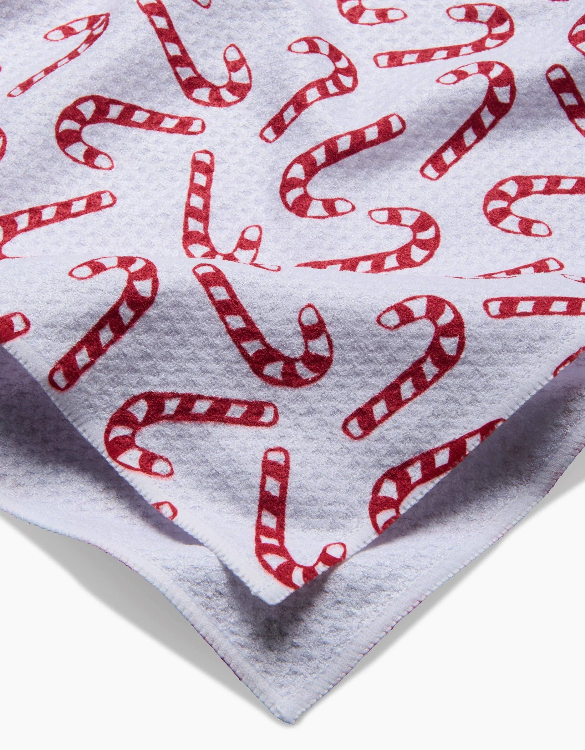 Wholesale Christmas Candy Canes Tea Towel for your store Faire