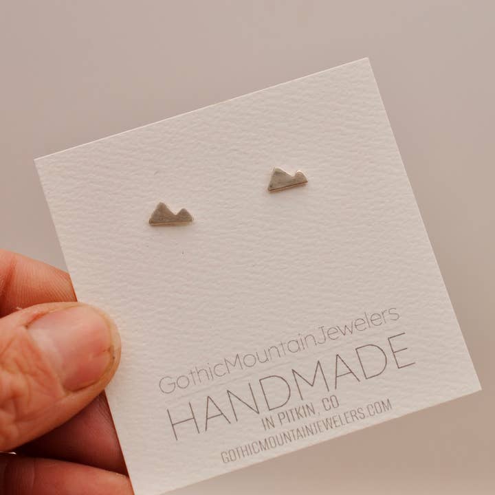 Silver Mountain Studs for wholesale by Gothic Mountain Jewelers