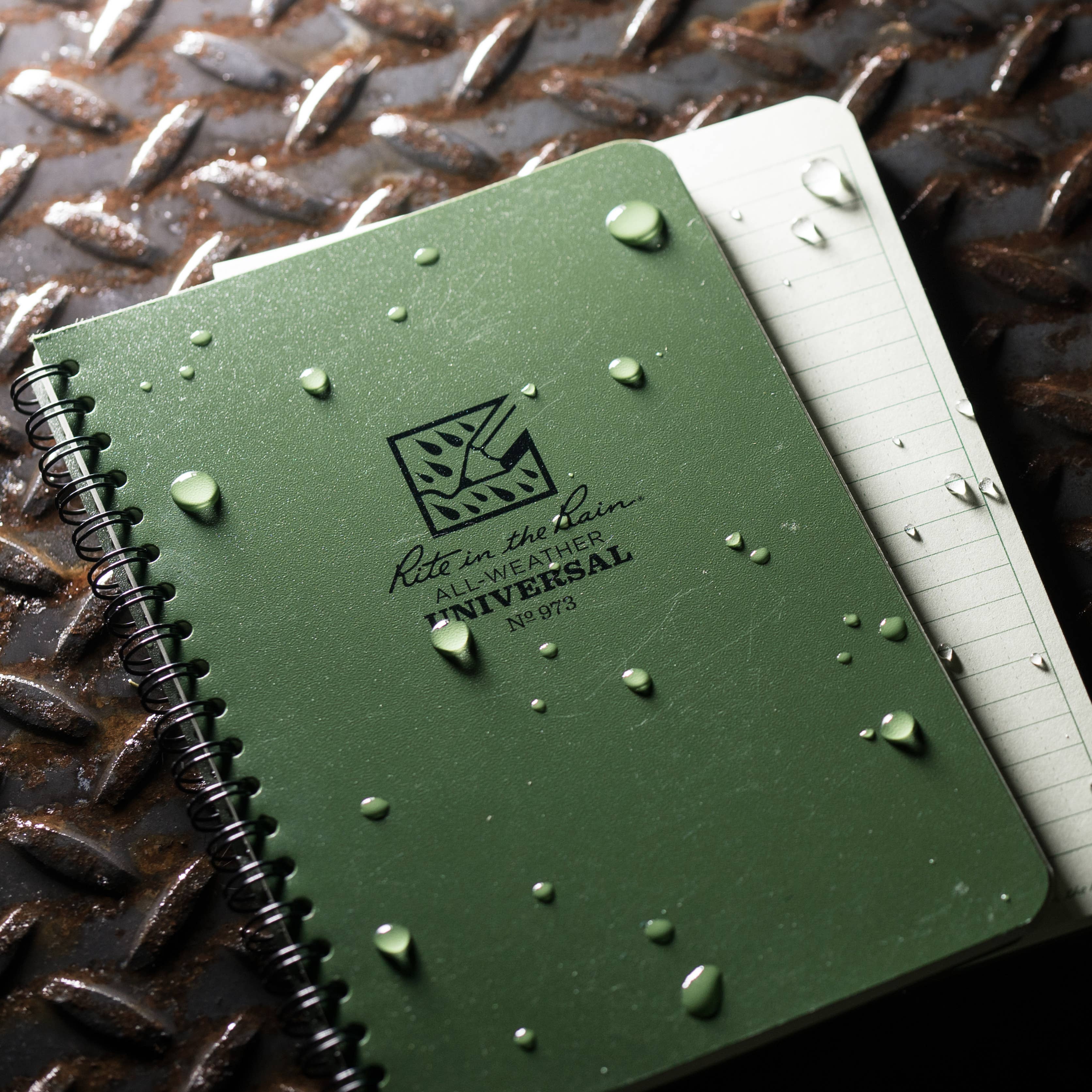 Rite in the Rain - Venta al por mayor Cuadernos - Cuaderno con espiral lateral Rite in the Rain de 4.625 x 7 pulgadas, verde1