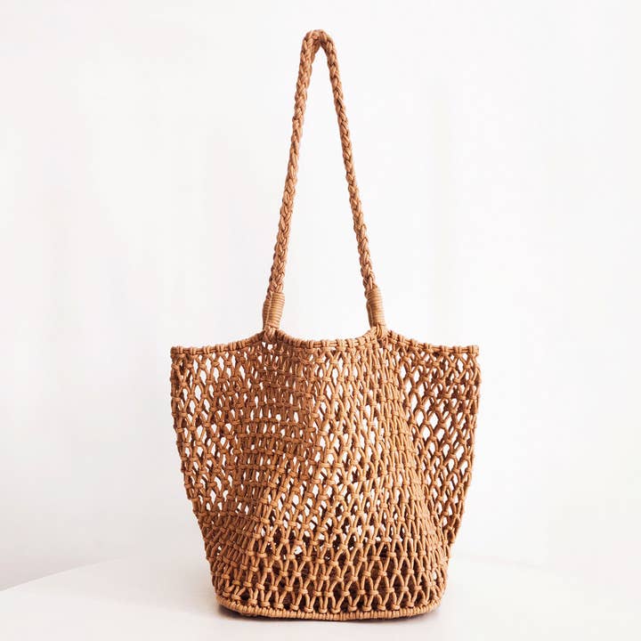 ACCITY - Wholesale Beach Bag - WOMEN MANUAL CASUAL SIMPLE STRAW BAG_CWAB0809