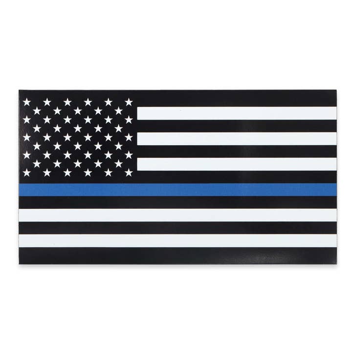 Open Road Brands, LLC - Wholesale Magnet - Thin Blue Line Police Support Flag Car Magnet